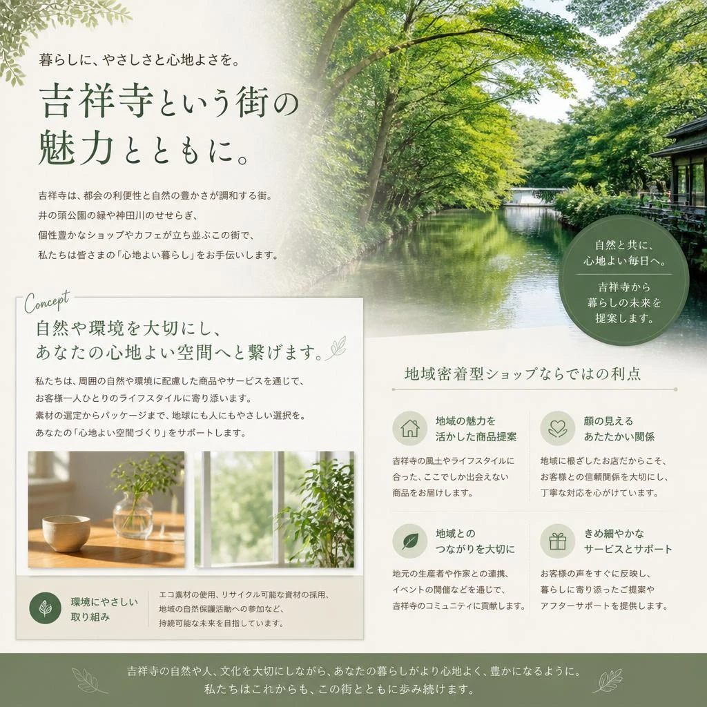 吉祥寺での自然との融合