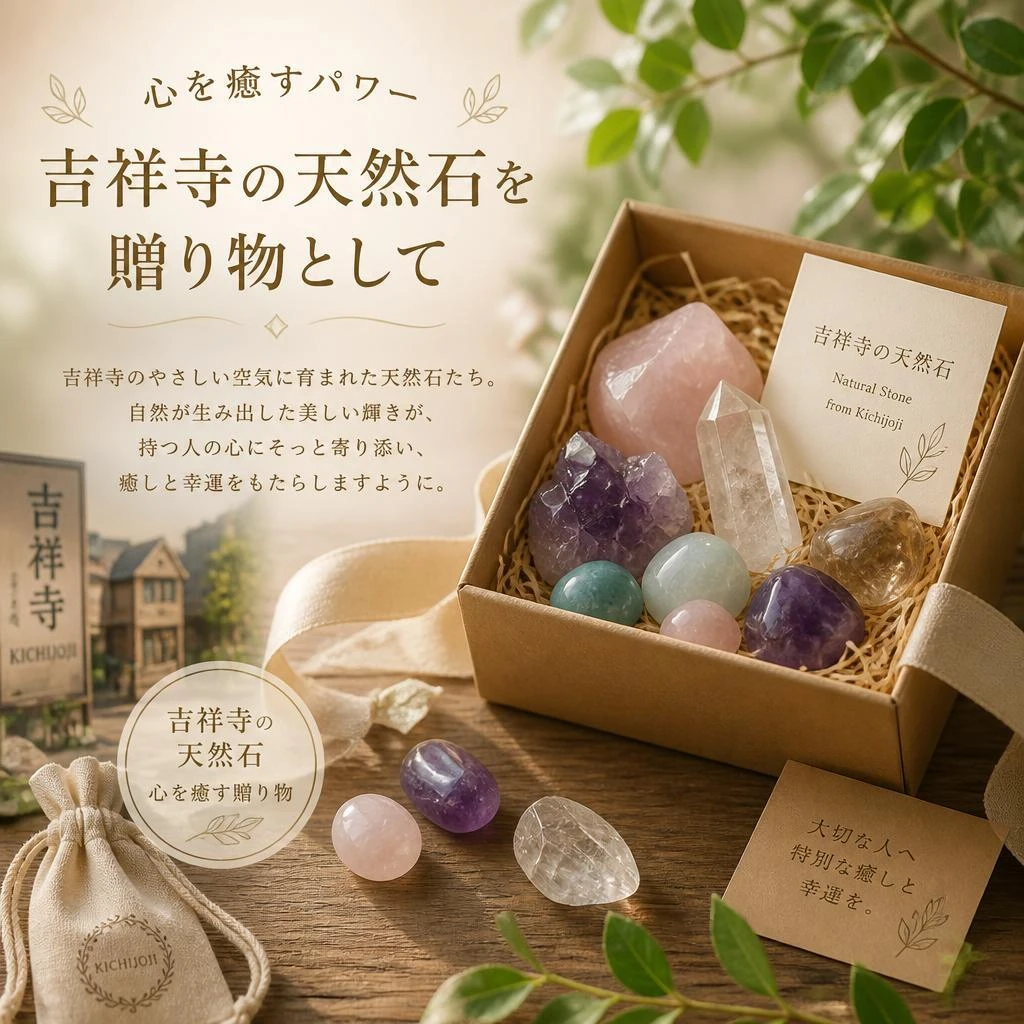 心を癒すパワー、吉祥寺の天然石を贈り物として