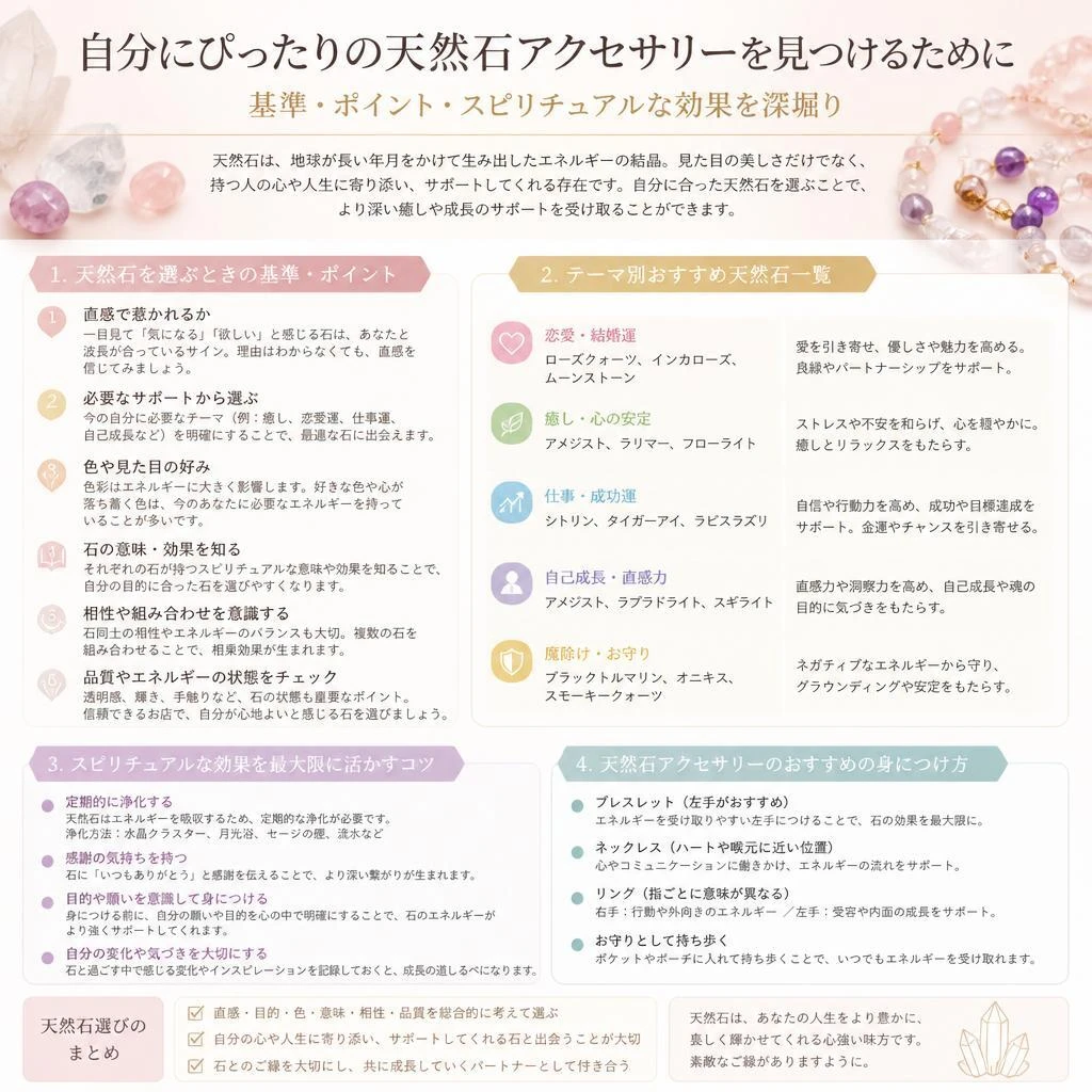 スピリチュアルアクセサリーの選び方
