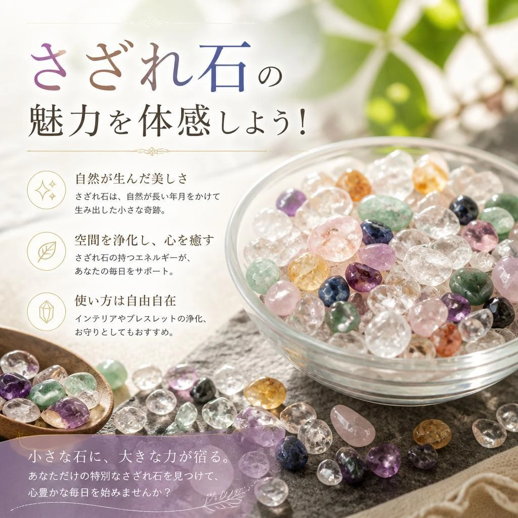 さざれ石の魅力を体感しよう！