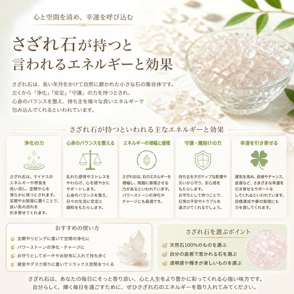 さざれ石のパワーと効果