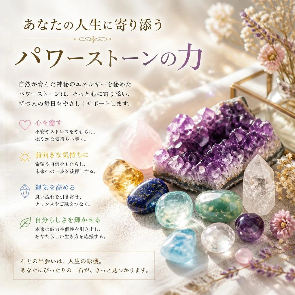 あなたの人生に寄り添うパワーストーンの力