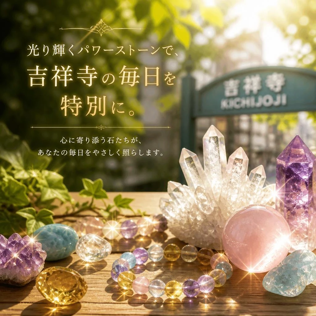 光り輝くパワーストーンで、吉祥寺の毎日を特別に。