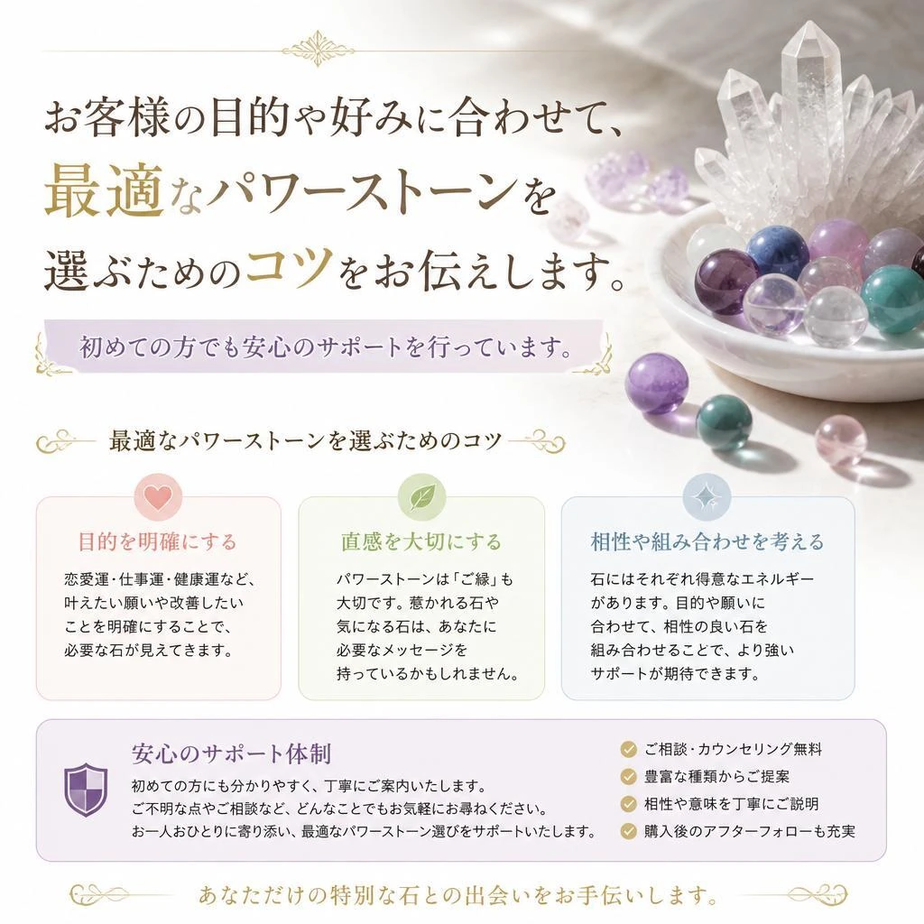 2. あなたに合ったパワーストーンの選び方