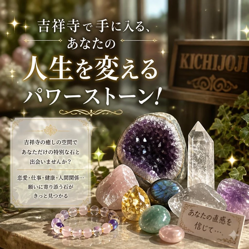 吉祥寺で手に入る、あなたの人生を変えるパワーストーン！