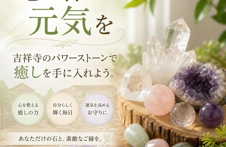 心と体に元気を、吉祥寺のパワーストーンで癒しを手に入れよう。