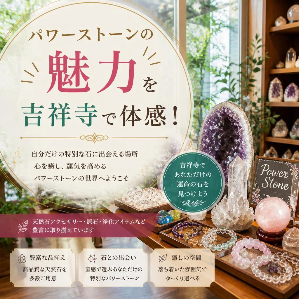 パワーストーンの魅力を吉祥寺で体感！