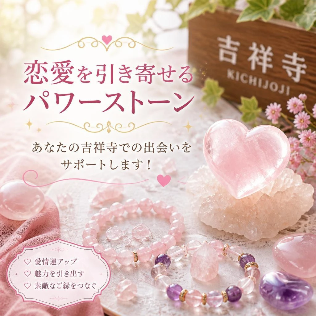 恋愛を引き寄せるパワーストーン、あなたの吉祥寺での出会いをサポートします！
